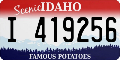 ID license plate I419256