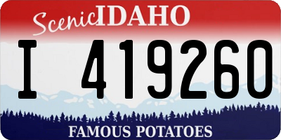 ID license plate I419260