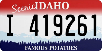 ID license plate I419261