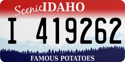 ID license plate I419262