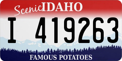 ID license plate I419263