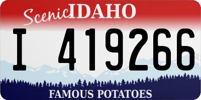 ID license plate I419266