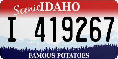 ID license plate I419267