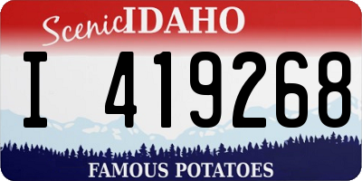 ID license plate I419268
