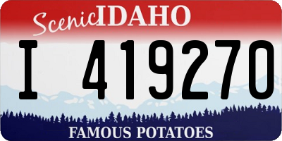 ID license plate I419270