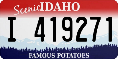 ID license plate I419271