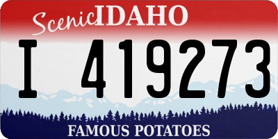 ID license plate I419273