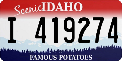 ID license plate I419274