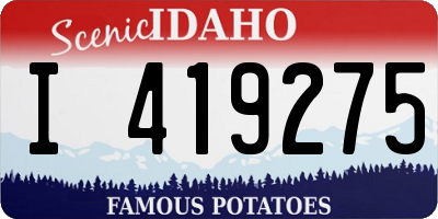 ID license plate I419275