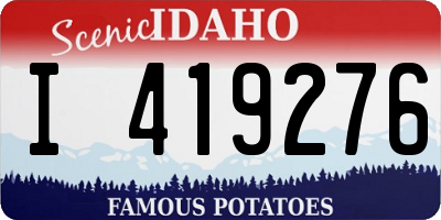 ID license plate I419276