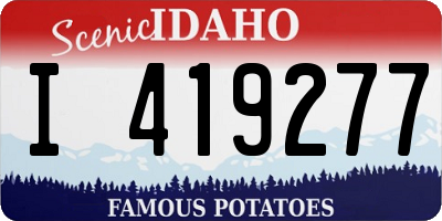 ID license plate I419277