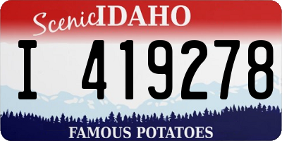 ID license plate I419278