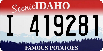 ID license plate I419281