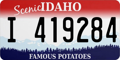 ID license plate I419284