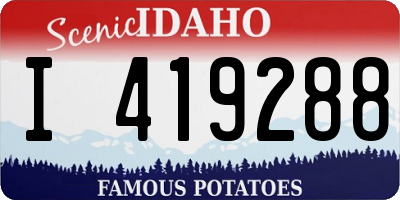 ID license plate I419288