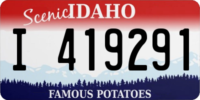ID license plate I419291