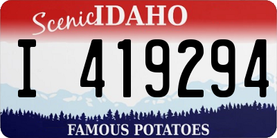 ID license plate I419294