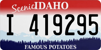 ID license plate I419295