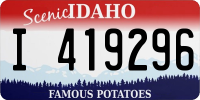 ID license plate I419296