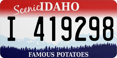 ID license plate I419298