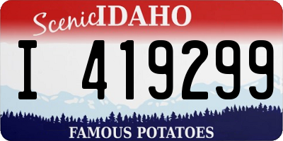 ID license plate I419299