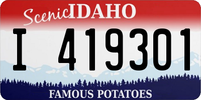 ID license plate I419301