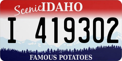 ID license plate I419302