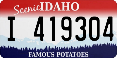 ID license plate I419304