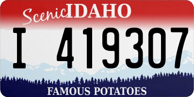 ID license plate I419307