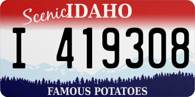 ID license plate I419308