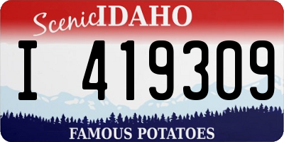 ID license plate I419309
