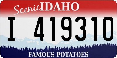 ID license plate I419310