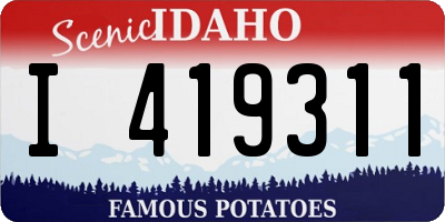 ID license plate I419311