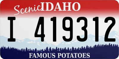 ID license plate I419312