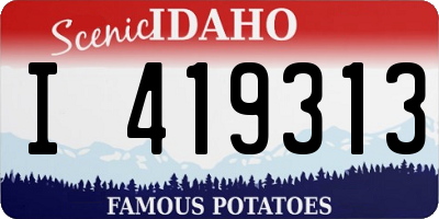 ID license plate I419313