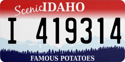 ID license plate I419314
