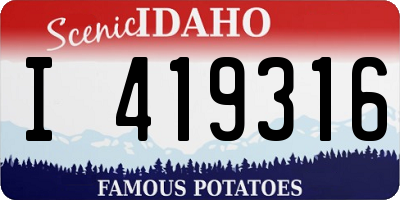 ID license plate I419316
