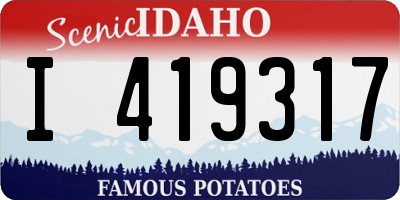 ID license plate I419317