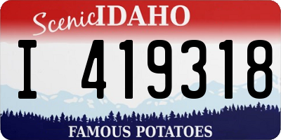 ID license plate I419318