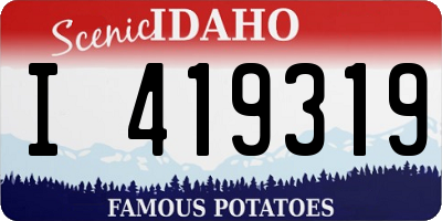 ID license plate I419319