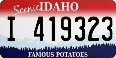 ID license plate I419323