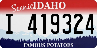 ID license plate I419324