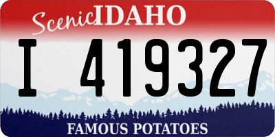 ID license plate I419327