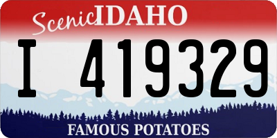 ID license plate I419329