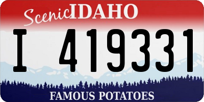 ID license plate I419331