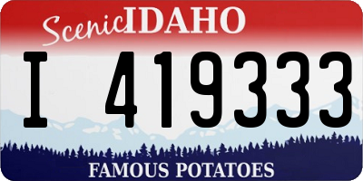 ID license plate I419333