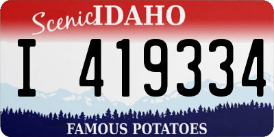 ID license plate I419334