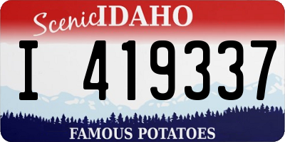 ID license plate I419337