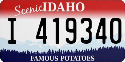 ID license plate I419340