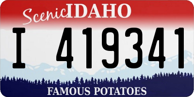 ID license plate I419341